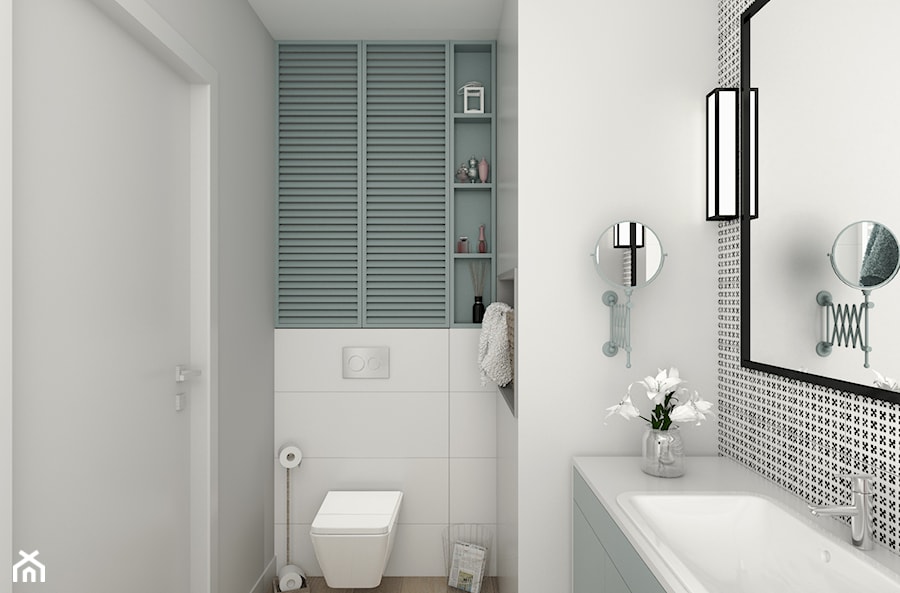 ŁAZIENKI - Mała łazienka, styl skandynawski - zdjęcie od 3deko
