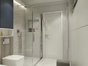 ŁAZIENKI - Średnia na poddaszu bez okna łazienka, styl nowoczesny - zdjęcie od 3deko