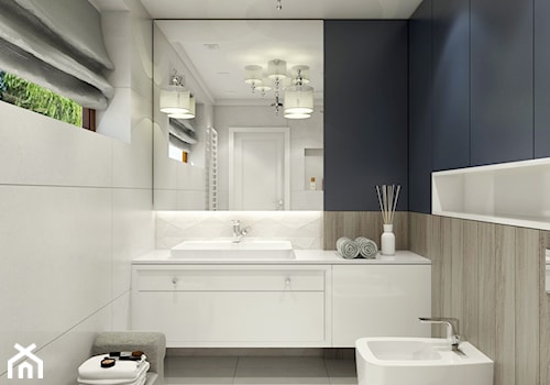 ŁAZIENKI - Średnia łazienka z oknem, styl nowoczesny - zdjęcie od 3deko