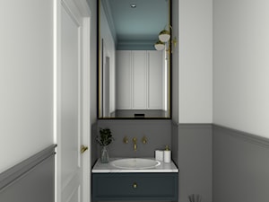ŁAZIENKI - Mała z punktowym oświetleniem łazienka, styl glamour - zdjęcie od 3deko