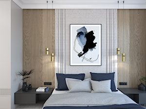 ELEGANCKI APARTAMENT NA ŻOLIBORZU - Średnia szara sypialnia, styl nowoczesny - zdjęcie od 3deko