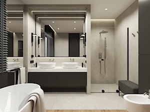 łazienka z płyt wielkoformatowych - zdjęcie od 3deko