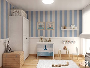 Marynarski pokój chłopca - zdjęcie od patmat.pl - pokoje dla dzieci @patmatstudio
