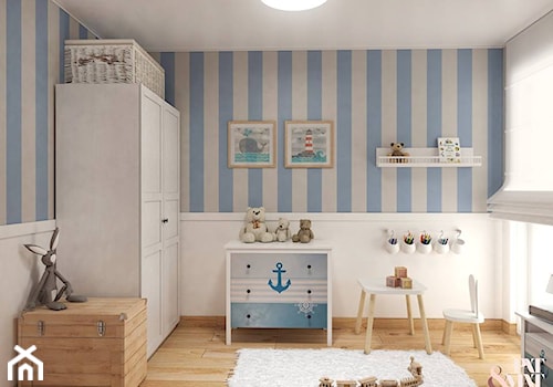 Marynarski pokój chłopca - zdjęcie od patmat.pl - pokoje dla dzieci @patmatstudio