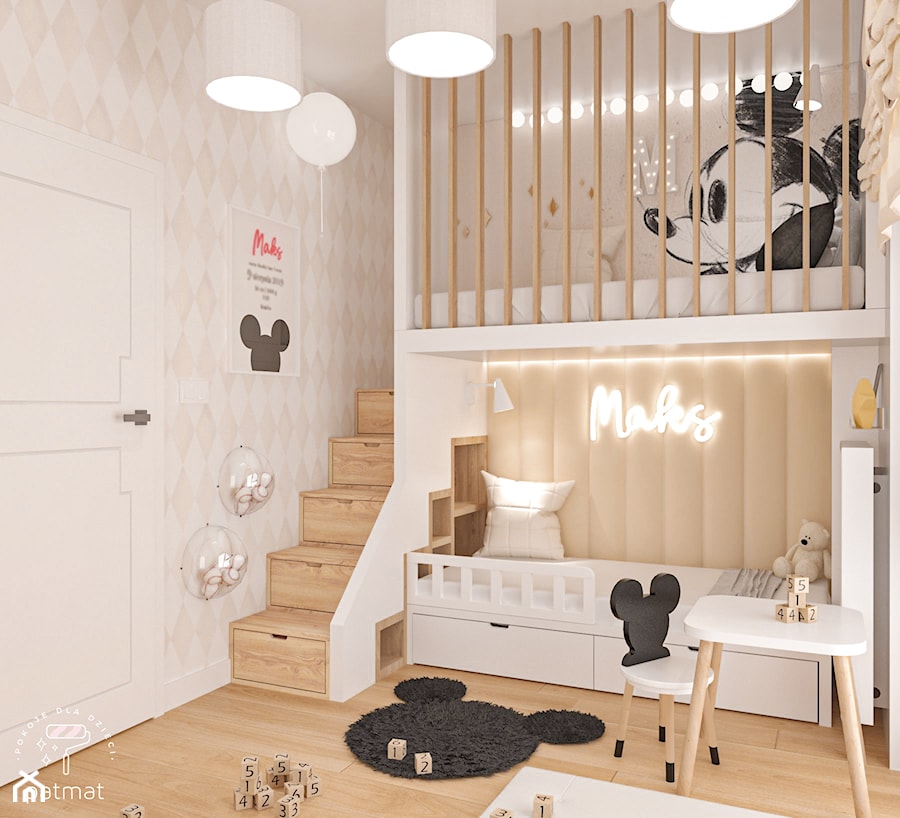 Pokój dla chłopca w stylu Mickey - zdjęcie od patmat.pl - pokoje dla dzieci @patmatstudio