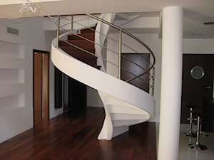 Schody spiralne - Schody kręcone drewniane, styl nowoczesny - zdjęcie od malgorzata@aprudschody.com.pl