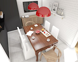 Jadalnia z czerwonym akcentem - Jadalnia, styl nowoczesny - zdjęcie od pracownia2b - Homebook