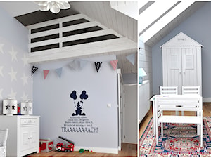 Dom pod Warszawą - Średni niebieski pokój dziecka dla dziecka dla chłopca, styl skandynawski - zdjęcie od MAKAO home