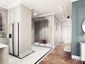 Apartament | WILANÓW - Duży niebieski szary hol / przedpokój, styl nowoczesny - zdjęcie od MAKAO home