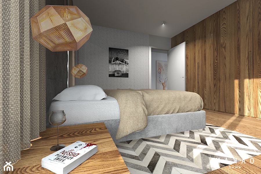 Apartament w Józefowie - Sypialnia, styl nowoczesny - zdjęcie od MAKAO home