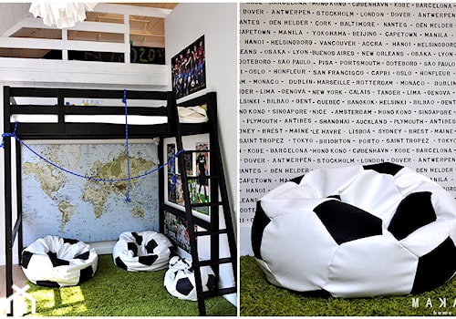 Dom pod Warszawą - Średni biały pokój dziecka dla dziecka dla nastolatka dla chłopca, styl skandynawski - zdjęcie od MAKAO home