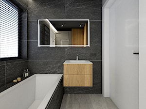 ŁAZIENKA W DOMU / Tarnowskie Góry Strzybnica - Średnia łazienka z oknem, styl nowoczesny - zdjęcie od TIUK Studio