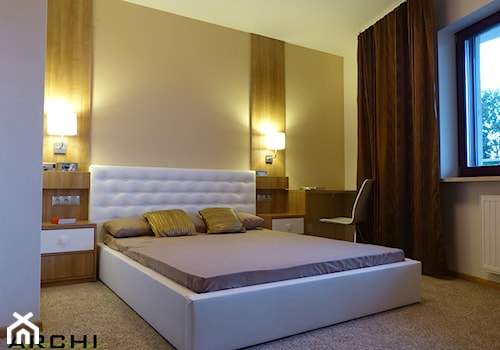 Apartament Ludwinów - Średnia biała sypialnia, styl nowoczesny - zdjęcie od ARCHI Longa