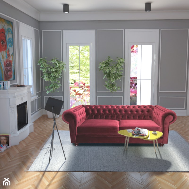 Klasyczny i przytulny salon z sofą w stylu Chesterfield - zdjęcie od Sofami.pl - Homebook