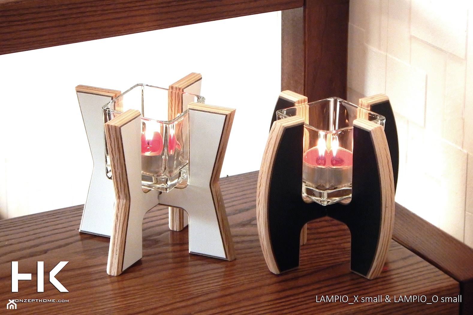 Świeczniki LAMPIO_X i LAMPIO_O - zdjęcie od Konzept Home - Meble na wymiar - Homebook