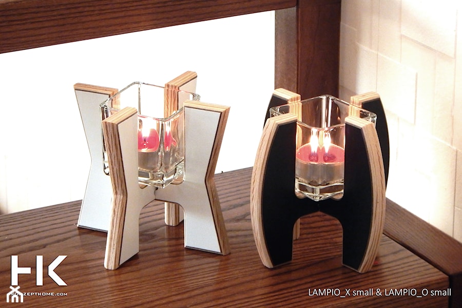 Świeczniki LAMPIO_X i LAMPIO_O - zdjęcie od Konzept Home - Meble na wymiar