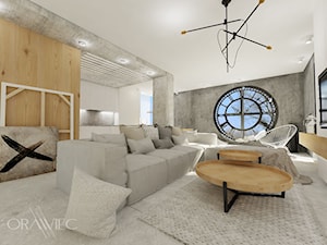 katowice piętro domu jednorodzinnego - Salon, styl industrialny - zdjęcie od Dorota Orawiec-Mazur