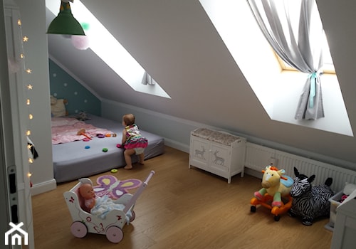 #pokojdziecka - Średni szary niebieski pokój dziecka dla niemowlaka dla dziecka dla chłopca dla dziewczynki - zdjęcie od Weronika Kozera