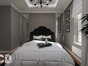 NYC - Mała szara sypialnia, styl glamour - zdjęcie od Pracownia Projektowania | Daria Ciuńczyk-Duda