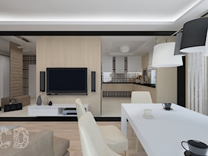 Apartament nad skarpą - Salon, styl nowoczesny - zdjęcie od Pracownia Projektowania | Daria Ciuńczyk-Duda