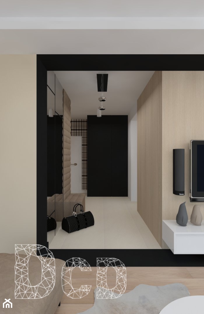 Apartament nad skarpą - Hol / przedpokój, styl nowoczesny - zdjęcie od Pracownia Projektowania | Daria Ciuńczyk-Duda