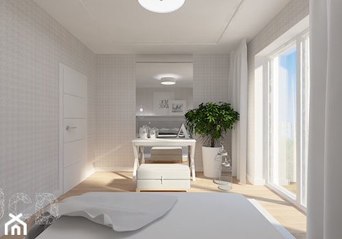 Apartament nad skarpą - Mała średnia sypialnia, styl nowoczesny - zdjęcie od Pracownia Projektowania | Daria Ciuńczyk-Duda