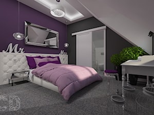 kolor...LOVE - Sypialnia, styl nowoczesny - zdjęcie od Pracownia Projektowania | Daria Ciuńczyk-Duda