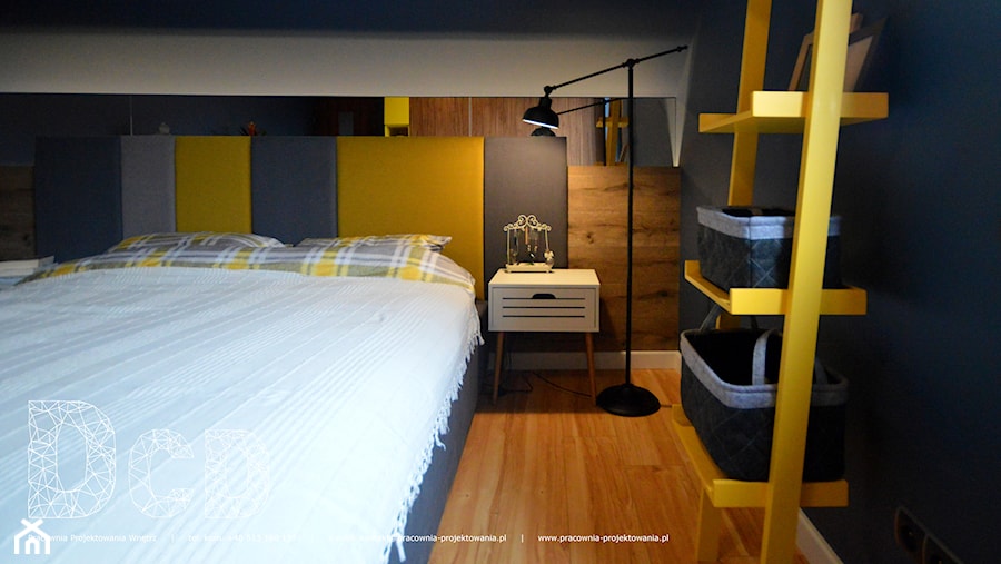 CIEMNO WSZĘDZIE - Średnia sypialnia, styl nowoczesny - zdjęcie od Pracownia Projektowania | Daria Ciuńczyk-Duda