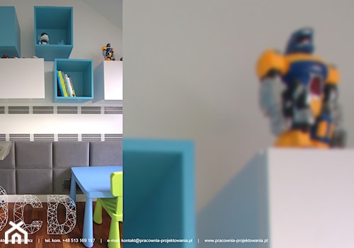 dziecięco / młodzieżowo - Mały szary pokój dziecka dla dziecka dla chłopca dla dziewczynki, styl nowoczesny - zdjęcie od Pracownia Projektowania | Daria Ciuńczyk-Duda