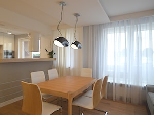 Mieszkanie Pruszków Ostoja - Średnia szara jadalnia w salonie, styl nowoczesny - zdjęcie od Pracownia Projektowania | Daria Ciuńczyk-Duda