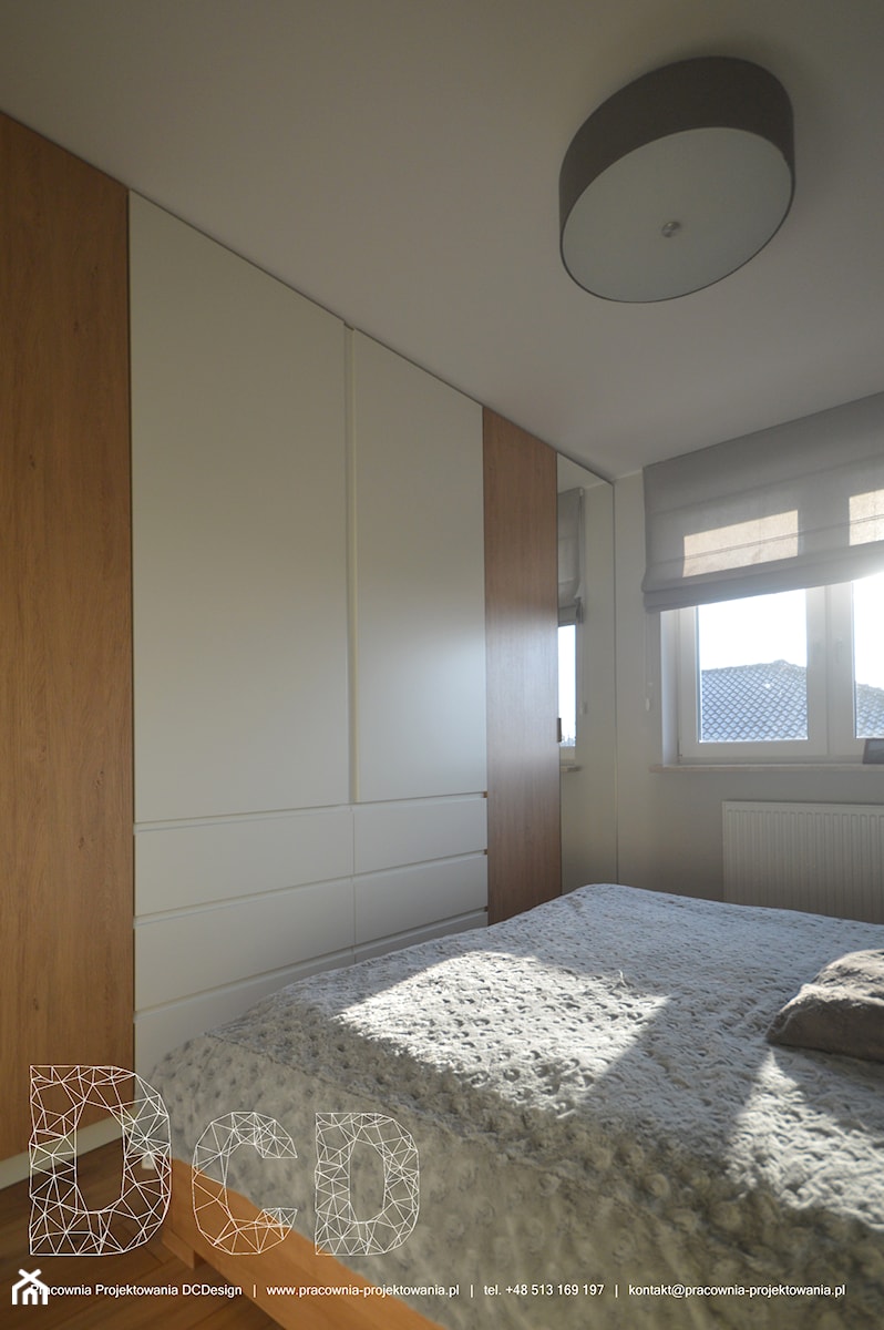 Mieszkanie Warszawa Tarchomin - Mała sypialnia, styl nowoczesny - zdjęcie od Pracownia Projektowania | Daria Ciuńczyk-Duda