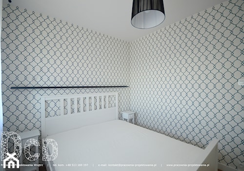 Mieszkanie Warszawa Ursus - Mała biała sypialnia, styl skandynawski - zdjęcie od Pracownia Projektowania | Daria Ciuńczyk-Duda