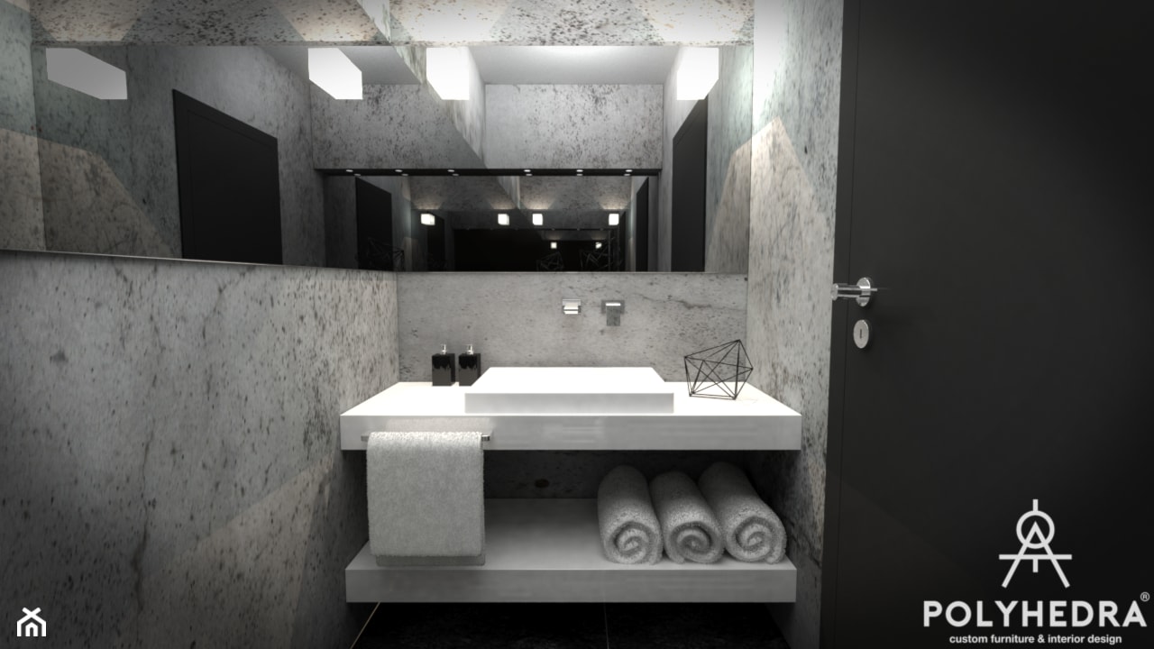 Betonowa łazienka - zdjęcie od Polyhedra - Homebook