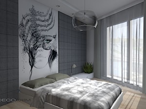 Wnętrze apartamentu z widokiem na Wisłę o powierzchni 60,40 m² - Sypialnia, styl nowoczesny - zdjęcie od Deco Miko