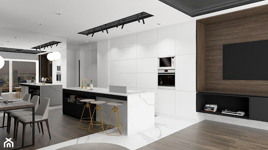 apartament.Warszawa - Kuchnia, styl nowoczesny - zdjęcie od ip-design