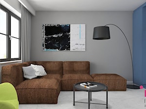 mieszkanie.Mikołajki 3 - Średni szary salon, styl minimalistyczny - zdjęcie od ip-design