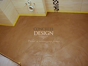 Podłoga łazienkowa wykonana z mikrocementu - Łazienka, styl rustykalny - zdjęcie od Concrete Design