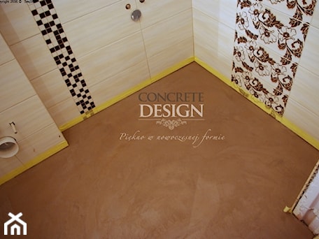 Aranżacje wnętrz - Łazienka: Podłoga łazienkowa wykonana z mikrocementu - Łazienka, styl rustykalny - Concrete Design. Przeglądaj, dodawaj i zapisuj najlepsze zdjęcia, pomysły i inspiracje designerskie. W bazie mamy już prawie milion fotografii!
