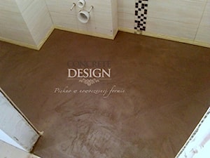 Podłoga łazienkowa wykonana z mikrocementu - Łazienka, styl rustykalny - zdjęcie od Concrete Design