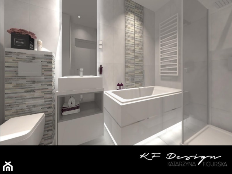 Łazienka w odcieniach szarości - zdjęcie od KF Design - Homebook