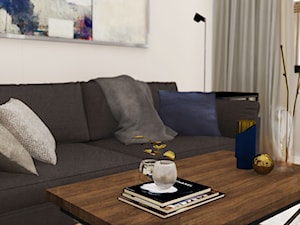 Mieszkanie dla singla - Mały szary salon, styl nowoczesny - zdjęcie od Viva Design Rzeszów