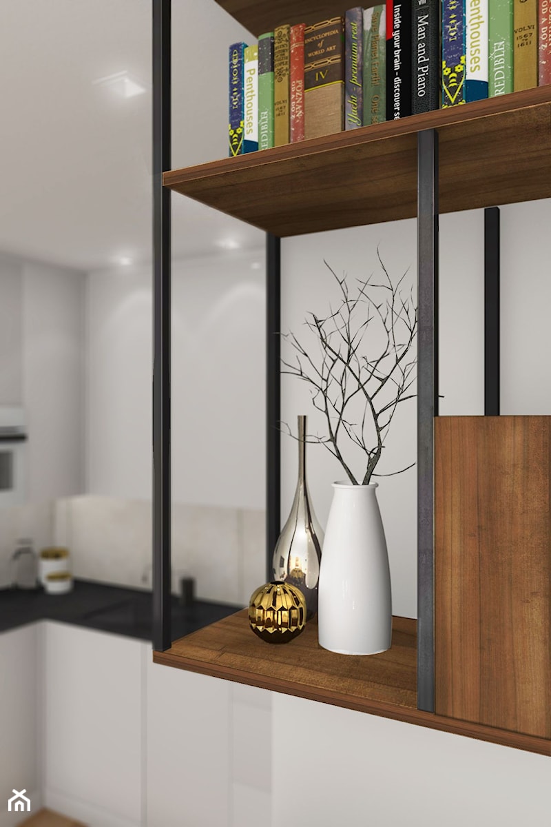 Mieszkanie dla singla - Mały szary salon, styl minimalistyczny - zdjęcie od Viva Design Rzeszów