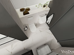 Elegancka łazienka w mocnym kontraście - Łazienka, styl nowoczesny - zdjęcie od Viva Design Rzeszów