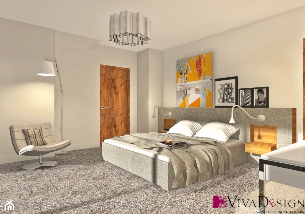 Wizualizacja sypialni - zdjęcie od Viva Design Rzeszów - Homebook