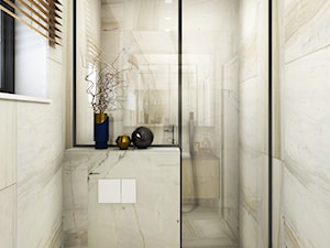 Dom w Norwegii 230 m2 - Mała łazienka z oknem - zdjęcie od Viva Design Rzeszów