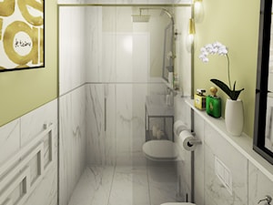 Szeregówka w Rzeszowie 120 m2 - Średnia bez okna z punktowym oświetleniem łazienka - zdjęcie od Viva Design Rzeszów