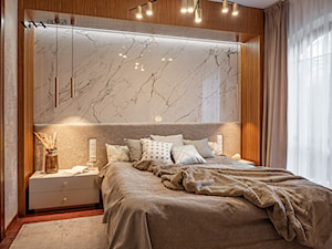 Przytulna sypialnia w beżowych odcieniach - zdjęcie od Viva Design Rzeszów