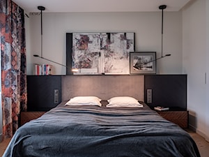 Przytulna sypialnia w ciemnych odcieniach - zdjęcie od Viva Design Rzeszów