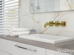 Łazienka ze złotymi dodatkami - zdjęcie od Viva Design Rzeszów