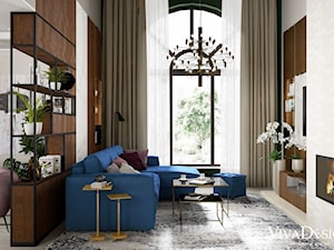 Dom pod Leżajskiem - Średni biały brązowy salon, styl nowoczesny - zdjęcie od Viva Design Rzeszów